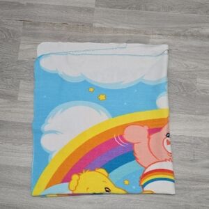 Vintage Y2K Care Bears Plush Throw Blanket
